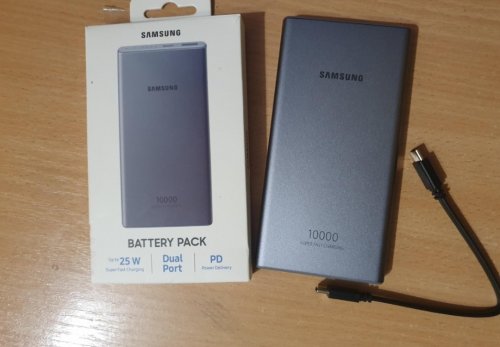 Фото Зовнішній акумулятор (павербанк) Samsung 10000mAh 25W dark grey (EB-P3300XJEGEU, EB-P3300XJRGRU) від користувача Mexanik