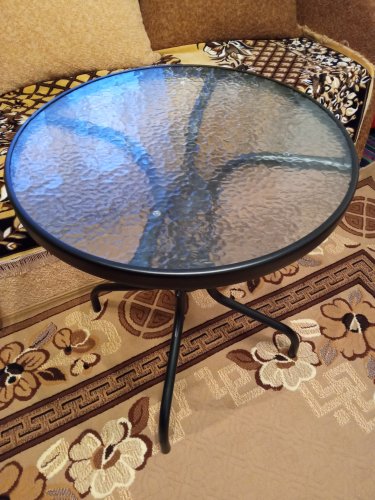 Фото Нерозкладний стіл Art Metal Furniture Rico черный, стекло (519708) від користувача rosstikf