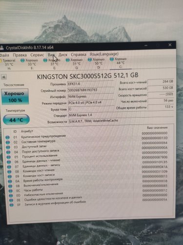 Фото SSD накопичувач Kingston KC3000 512 GB (SKC3000S/512G) від користувача Apoher Set