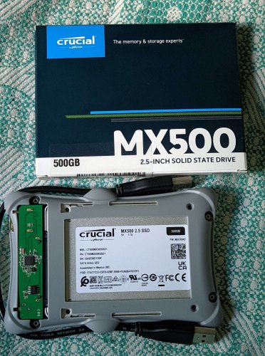 Фото SSD накопичувач Crucial MX500 2.5 500 GB (CT500MX500SSD1) від користувача gorlum22