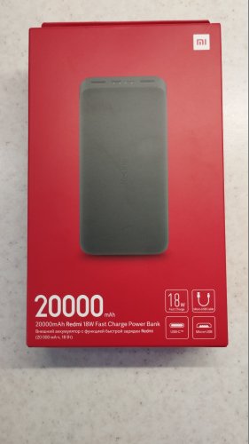 Фото Зовнішній акумулятор (павербанк) Xiaomi Redmi Power Bank 20000mAh Black (VXN4304GL) від користувача XOI
