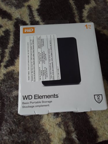 Фото Жорсткий диск WD Elements Portable 1 TB (WDBUZG0010BBK) від користувача DSX 33222