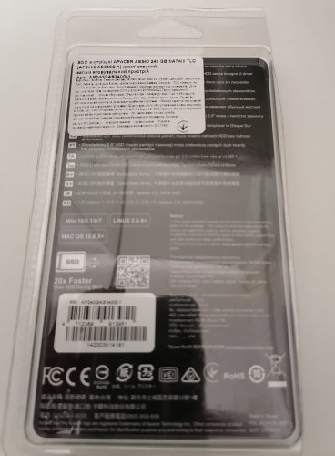 Фото SSD накопичувач Apacer AS340 Panther 240 GB (AP240GAS340G-1) від користувача Pro Consumer