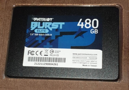 Фото SSD накопичувач PATRIOT Burst Elite 480 GB (PBE480GS25SSDR) від користувача mandragor971