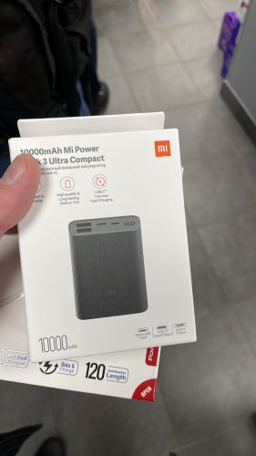 Фото Зовнішній акумулятор (павербанк) Xiaomi Power Bank 3 Ultra Compact Black 10000mAh (BHR4412GL, PB1022ZM) від користувача zoloto9999