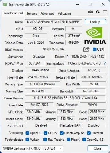 Фото Відеокарта GIGABYTE GeForce RTX 4070 Ti SUPER GAMING OC 16G (GV-N407TSGAMING OC-16GD) від користувача Beturanga