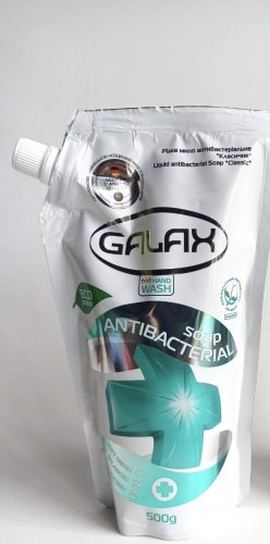 Фото  Galax Жидкое мыло  Антибактериальное Классическое 500 г (4260637721594) від користувача Maya