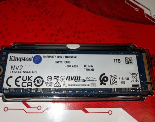 Фото SSD накопичувач Kingston NV2 1 TB (SNV2S/1000G) від користувача Alex Vern