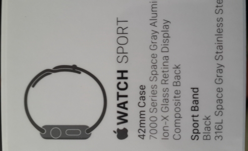 Фото Смарт-годинник Apple Watch Sport 42mm Space Gray Aluminum Case with Black Sport Band (MJ3T2) від користувача 