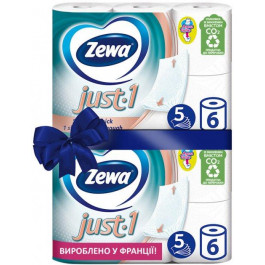 Zewa Туалетний папір  Just 1 п'ятишаровий 12 шт. (7322542197547)
