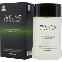 3W CLINIC Чоловічий тонер для обличчя Homme Classic Moisturizing Freshness Essential Skin  150 мл