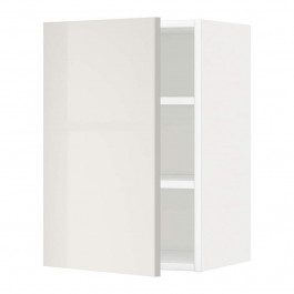 IKEA METOD194.691.01 навісна шафа з полицями, білий/Ringhult світло-сірий