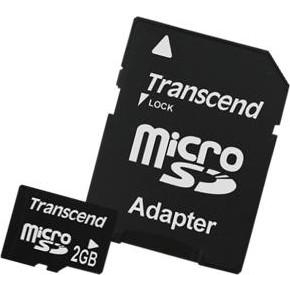 Transcend 2 GB microSD + SD adapter TS2GUSD230I - зображення 1