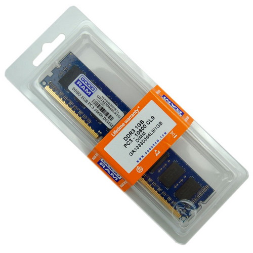GOODRAM 1 GB DDR3 1333 MHz (GR1333D364L9/1G) - зображення 1