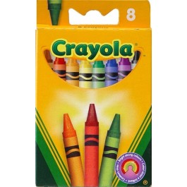Crayola 8 разноцветных восковых мелков (0008)