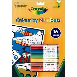   Crayola Книга-раскраска по номерам с фломастерами (7321)