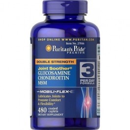 Puritan's Pride Double Strength Glucosamine, Chondroitin & MSM Joint Soother 480 caps