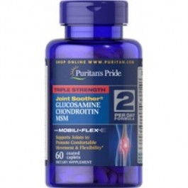 Puritan's Pride Triple Strength Glucosamine, Chondroitin & MSM Joint Soother 60 caps