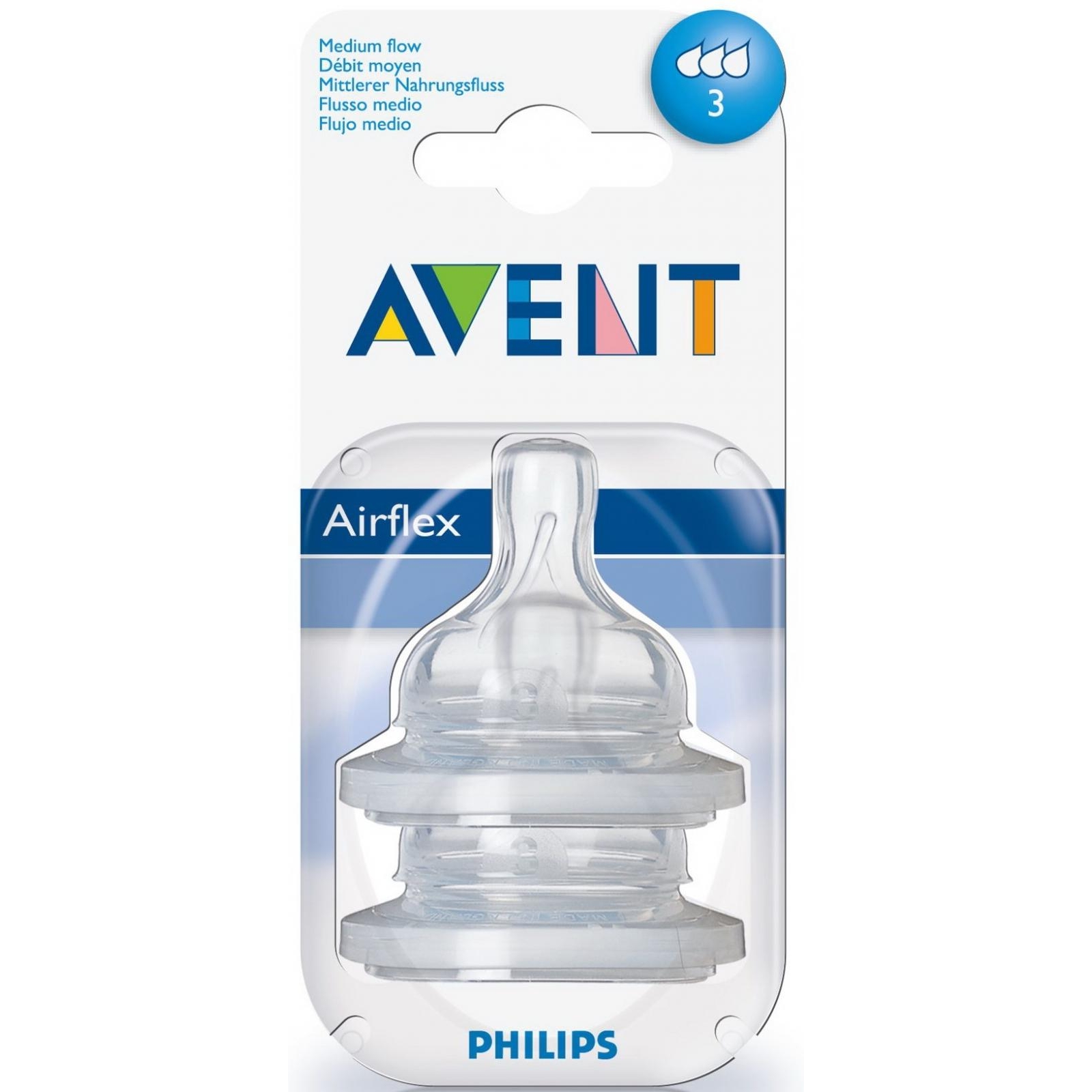 Philips Avent Соска со средним потоком от 3 мес., 2 шт. (SCF633/27) - зображення 1