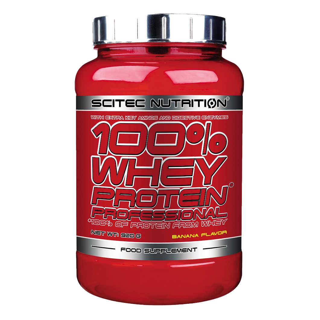 Scitec Nutrition 100% Whey Protein Professional 920 g /30 servings/ Banana - зображення 1