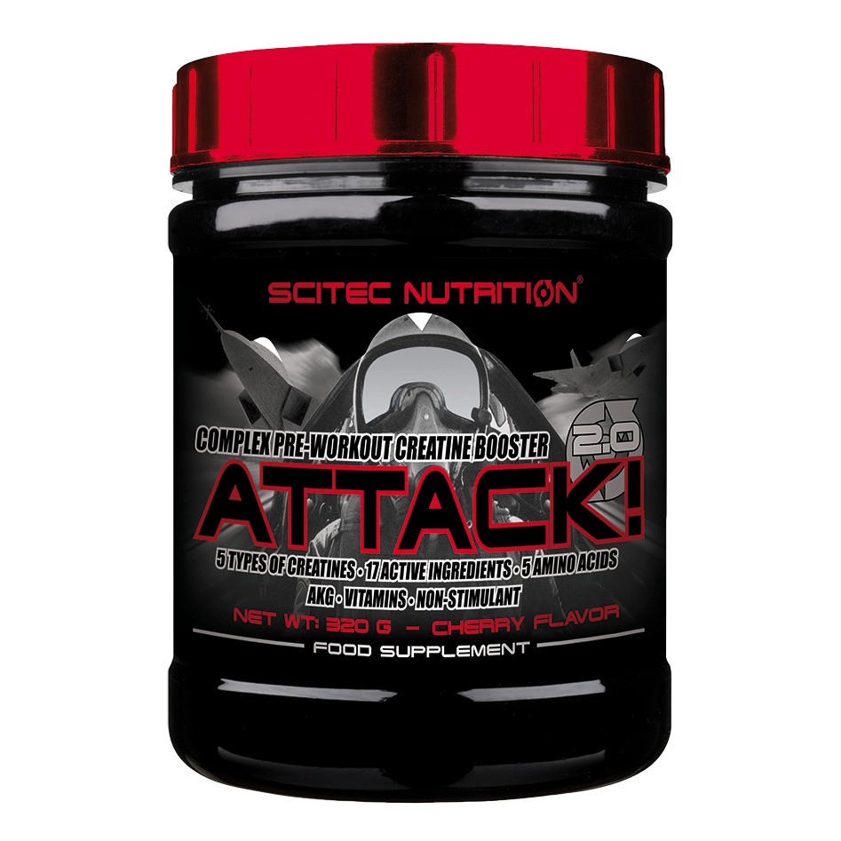 Scitec Nutrition Attack! 2.0 320 g /32 serving/ Cherry - зображення 1