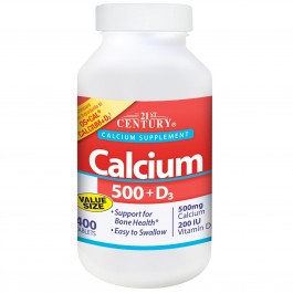   21st Century Calcium 500 +D3 400 tabs