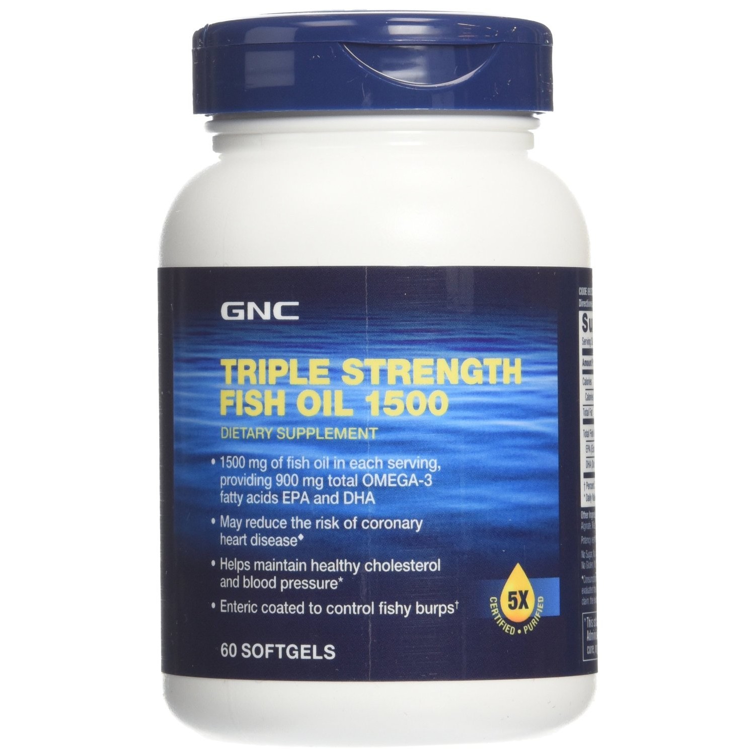 GNC Triple Strength Fish Oil 1500 60 caps - зображення 1
