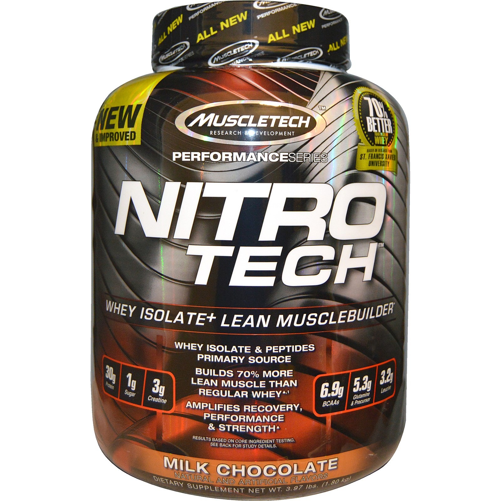 MuscleTech Nitro-Tech 1800 g /49 servings/ Chocolate - зображення 1