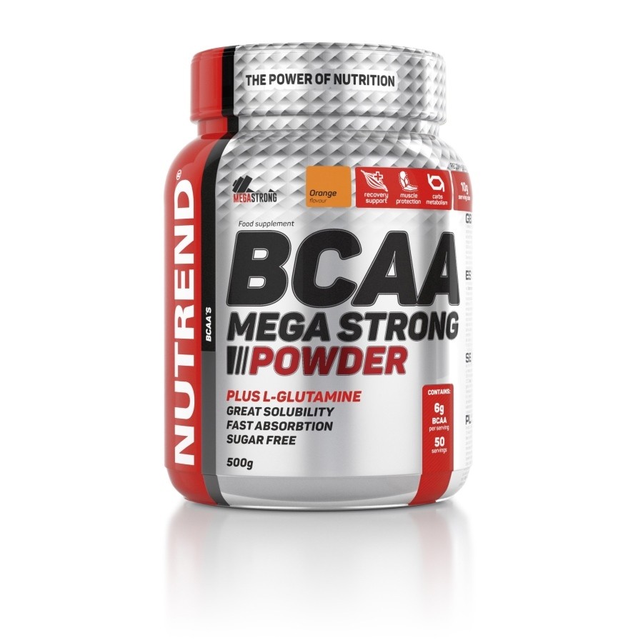 Nutrend BCAA Mega Strong Powder 500 g /50 servings/ Orange - зображення 1