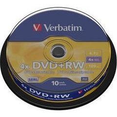 Verbatim DVD+RW 4,7GB 4x Cake Box 10шт (43488) - зображення 1