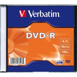 Verbatim DVD-R 4,7GB 16x Slim Case 1шт (43547)