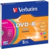 Verbatim DVD-R 4,7GB 16x Slim Case 5шт (43557) - зображення 1