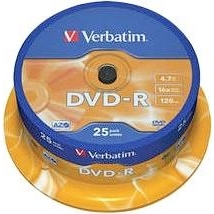 Verbatim DVD-R 4,7GB 16x Spindle Packaging 25шт (43522) - зображення 1