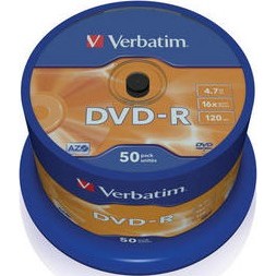 Verbatim DVD-R 4,7GB 16x Spindle Packaging 50шт (43548)