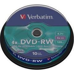 Verbatim DVD-RW 4,7GB 4x Cake Box 10шт (43552) - зображення 1