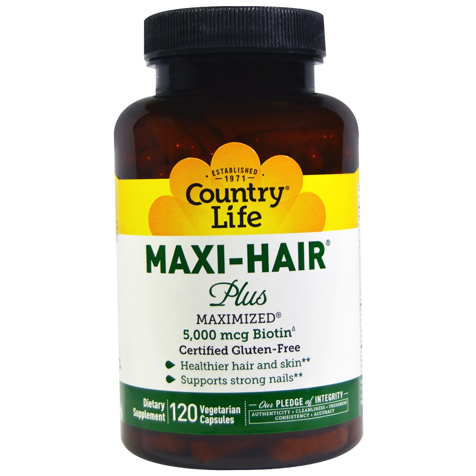 Country Life Maxi-Hair Plus 120 caps - зображення 1