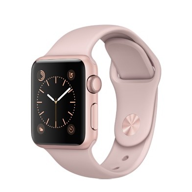 Apple Watch Series 2 38mm Rose Gold Aluminum Case with Pink Sand Sport Band (MNNY2) - зображення 1