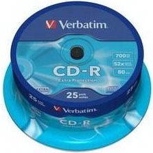 Verbatim CD-R 700MB 52x Spindle Packaging 25шт (43432) - зображення 1