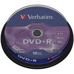 Verbatim DVD+R 4,7GB 16x Cake Box 10шт (43498) - зображення 1