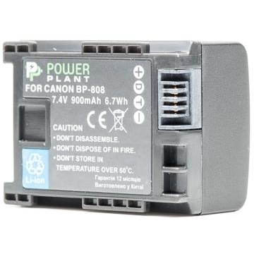PowerPlant Aккумулятор для Canon BP-808 Chip (900 mAh) - DV00DV1260 - зображення 1