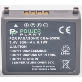 PowerPlant Aккумулятор для Panasonic VW-VBE10, CGA-S303 (820 mAh) - DV00DV1341