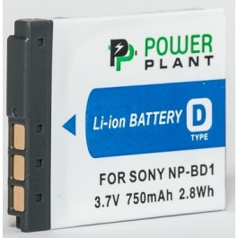 PowerPlant Aккумулятор для Sony NP-BD1, NP-FD1 (750 mAh) - DV00DV1204