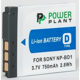   PowerPlant Aккумулятор для Sony NP-BD1, NP-FD1 (750 mAh) - DV00DV1204