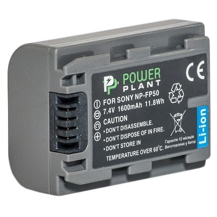 PowerPlant Aккумулятор для Sony NP-FP50 (1600 mAh) - DV00DV1025 - зображення 1