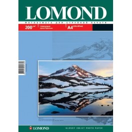 Lomond ОДНОСТОРОННЯЯ глЯНЦЕВАЯ ДЛЯ СТРУЙНОЙ ПЕЧАТИ, A4, 200 Г/М2/A4/50 (1020