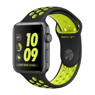 Apple Watch Nike+ 42mm Space Gray Aluminum Case with Black/Volt Nike Sport Band (MP0A2) - зображення 1