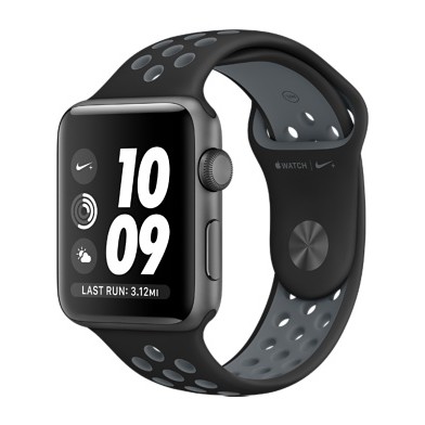 Apple Watch Nike+ 42mm Space Gray Aluminum Case with Black/Cool Gray Nike Sport Band (MNYY2) - зображення 1