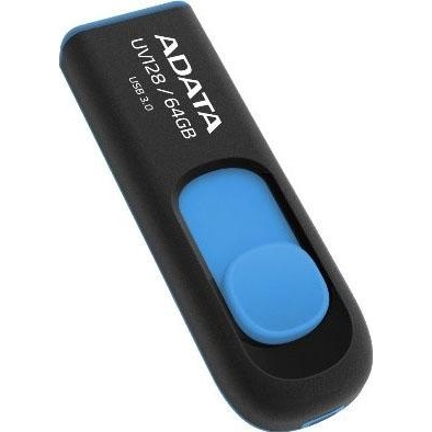 ADATA 64 GB UV128 Black-Blue USB 3.0 (AUV128-64G-RBE) - зображення 1