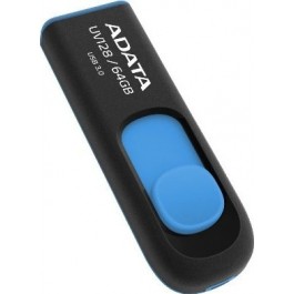 ADATA 64 GB UV128 Black-Blue USB 3.0 (AUV128-64G-RBE)