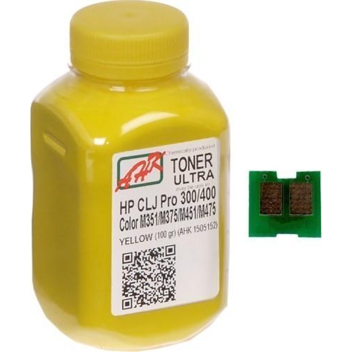 AHK Тонер и Чип для принтера 100г Yellow (1505165) - зображення 1